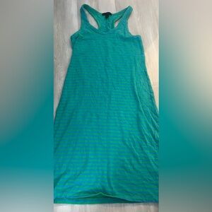 J. Crew women’s/Juniors Green and Blue Striped Maxi Tank Dress sz XXX